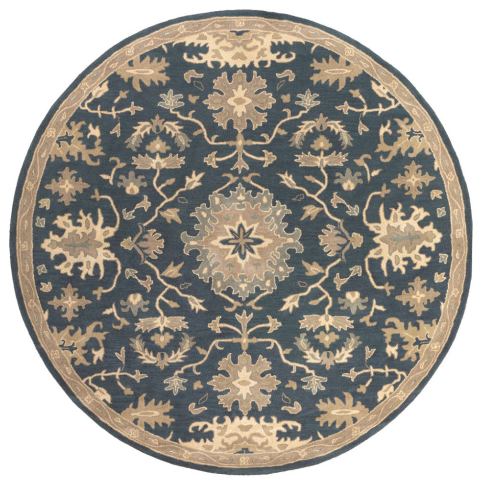 Surya Caesar CAE-1149 Traditional Area Rug, Navy, 8' Round