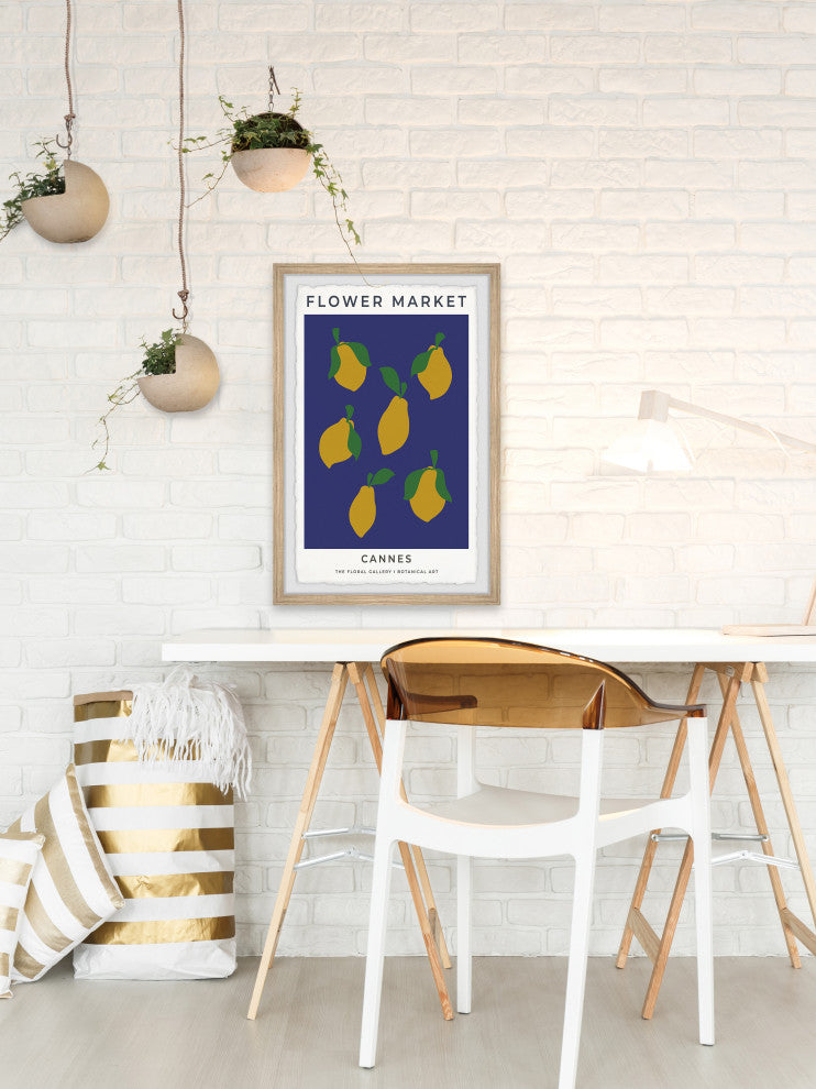 "Cannes Lemons" Framed Painting Print, 20x30