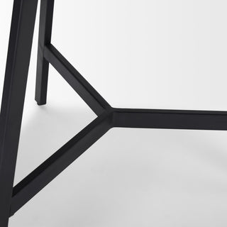 Todd Dark Brown Wood W/ Metal Legs Side Table