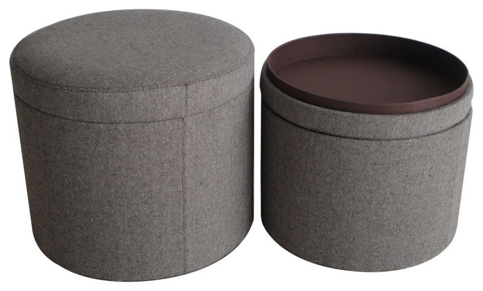 Mandalay Tweed Storage Ottomans