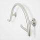 Curved Bathroom Shower Grab Bar w/ Toilet Paper Holder, Satin, Left-Handed