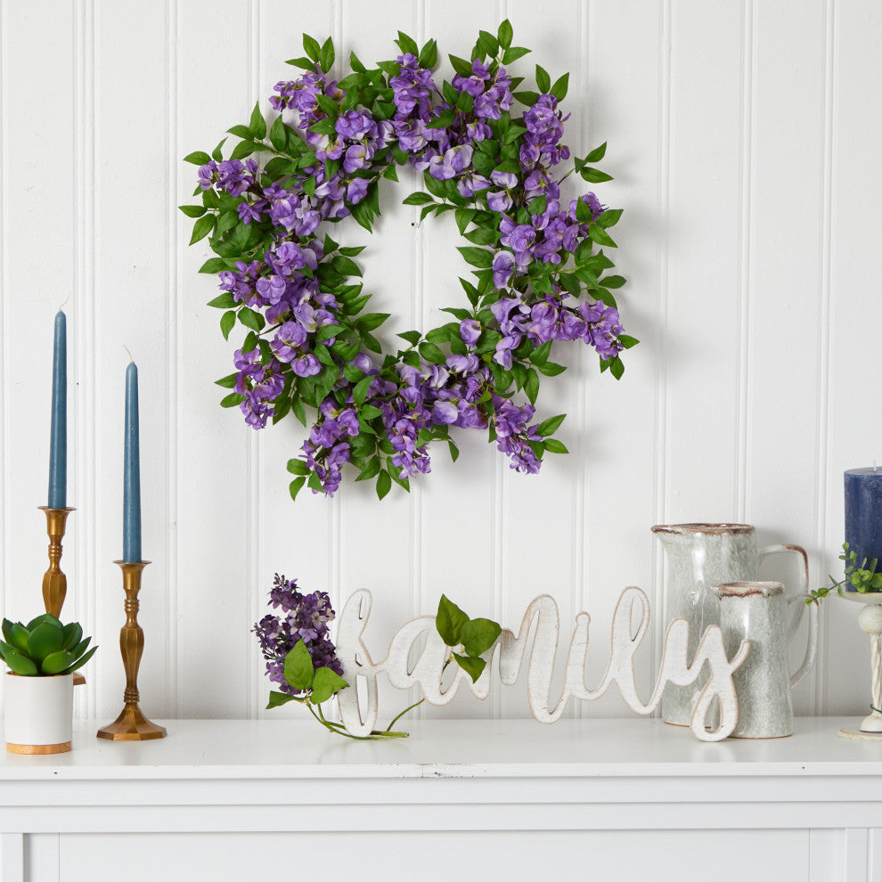 18" Wisteria Artificial Wreath