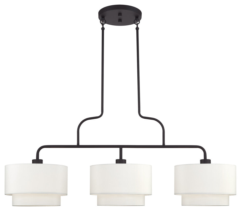 Manorwood 3 Light Bronze Extra Large Linear Chandelier