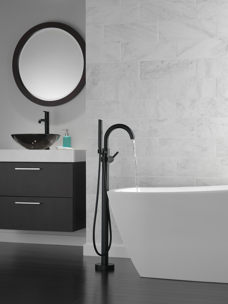 Delta Trinsic Single Handle Vessel Bathroom Faucet, Matte Black, 759-BL-DST