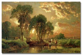 'Medfield Massachusetts' Canvas Art by George Inness