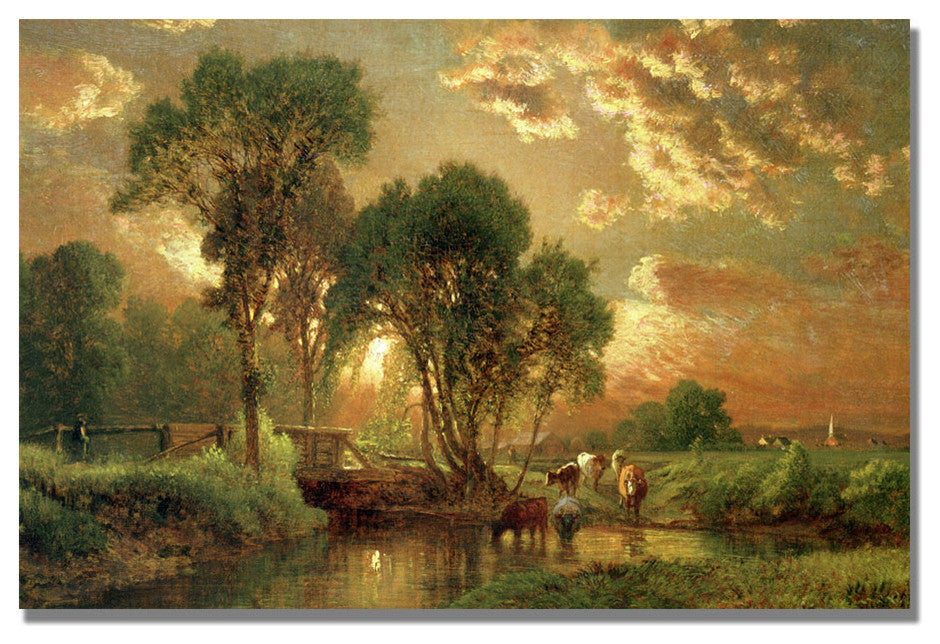 'Medfield Massachusetts' Canvas Art by George Inness