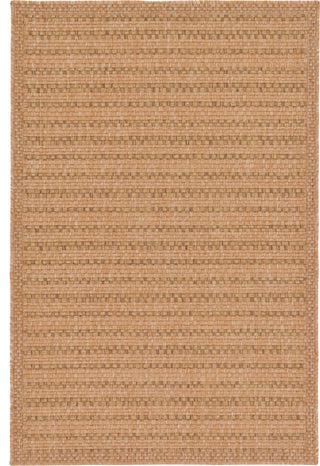 Rug Unique Loom Outdoor Border Light Brown Rectangular 3' 3 x 5' 0