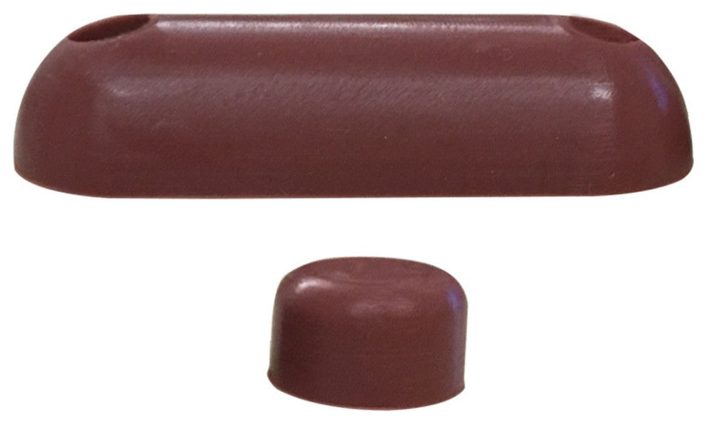 Toilet Seat Bumper Brown Silicone (5 Oblong 2 Round) Pack of 2