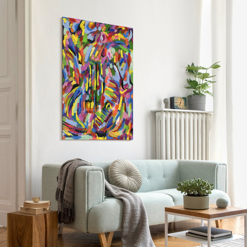"Rules of the Rainbow II" Frameless Free Floating Tempered Glass Panel Wall Art