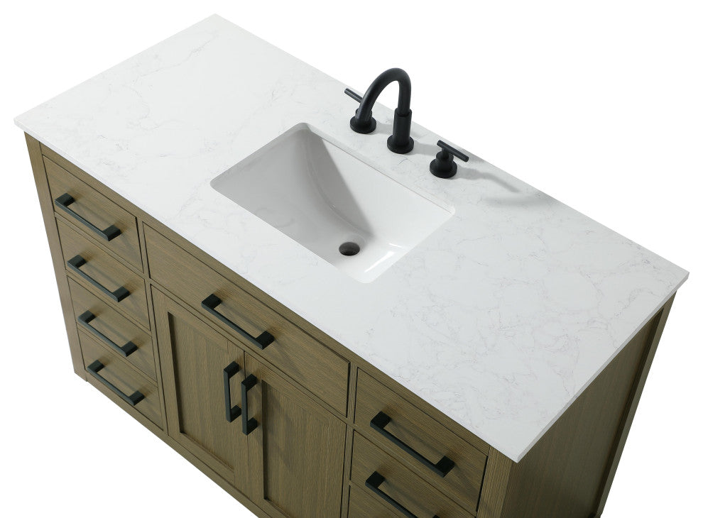 Home Living 48" Single Bathroom Vanity, Chestnut Brown