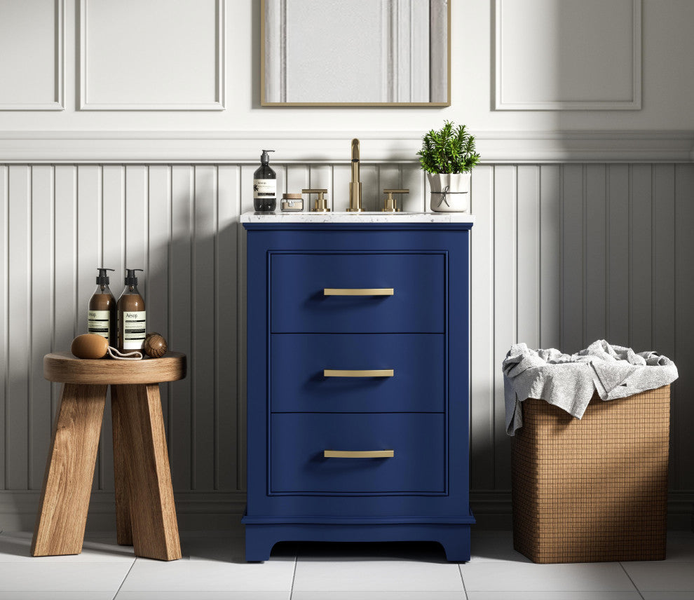 Home Living Knox 24" Single Bathroom Vanity, Blue
