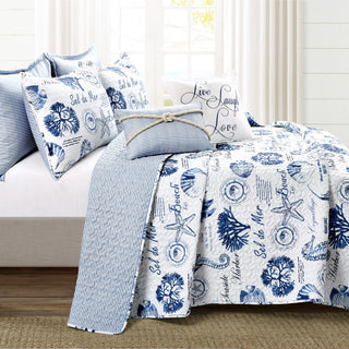 Harbor Life Quilt 7 Piece Set, Indigo, Full/Queen