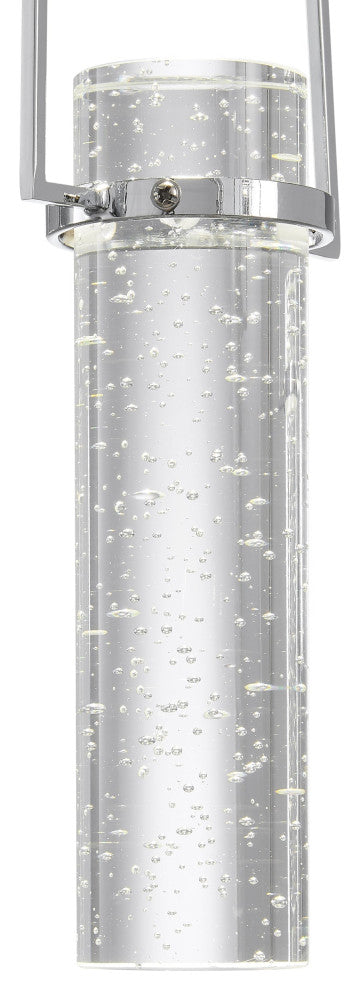 Harmony 5 Acrylic Dimmable LED Chandelier, Chrome, Smart Dimmer Included