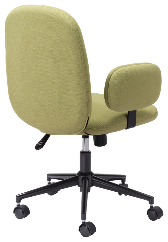 Computer Work Chair, Metal Steel, Olive Green, Black, Home Business Office