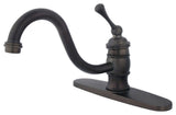 Kingston Brass Single-Handle Kitchen Faucet, Oil Rubbed Bronze