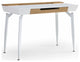 Loft Lyfe Arwen Desk, 3 Storage Drawers, Extra Storage on Top, White/Natural