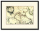 North East Canada & Greenland Vintage Antique Map Wall Art, 16"x21"