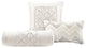 Madison Park Laurel 7 Piece Tufted Comforter Set in White
