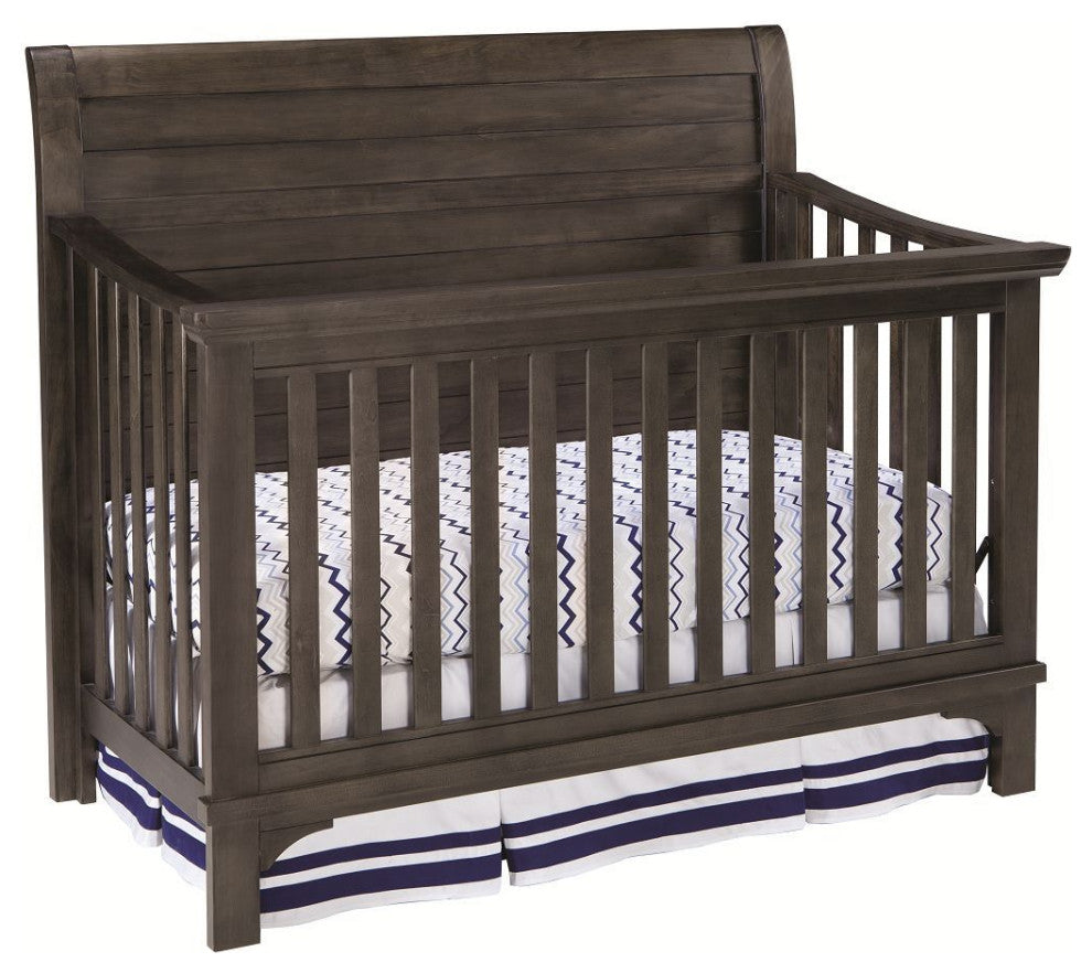 Taylor 57"W Wood Crib, River Rock