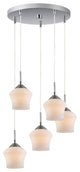 Belmont 5-Light Mini-Pendant, Satin Nickel