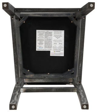 GDF Studio Retro Upholstered Barstools, Rubberwood Frame, Set of 2, Black/Gray