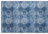 Premium Machine Washable Mayfield AMF557 Navy 1'8" x 2'6" Rug