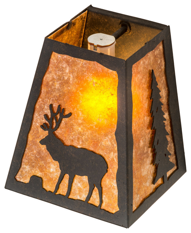 8 Wide Lone Stag Wall Sconce