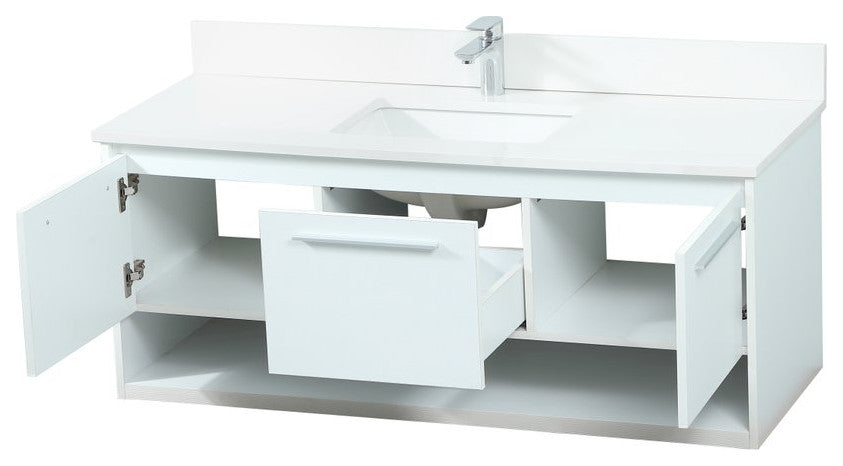 Elegant Decor Roman Bathroom Vanity White