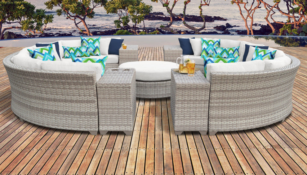 Fairmont 11 Piece Outdoor Wicker Patio Furniture Set 11b