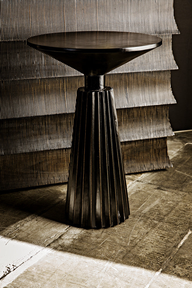 Orson Side Table, Hand Rubbed Black