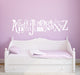 Alphabet Wall Decal, 38", Mocha