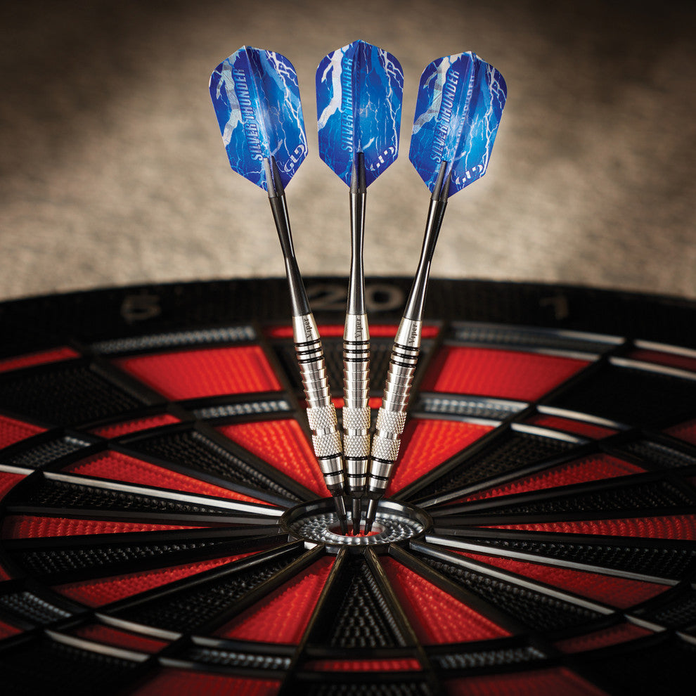 Viper Silver Thunder Soft Tip Darts, 2 Knurled Rings, 18 Grams