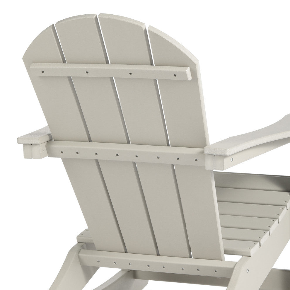 WestinTrends Outdoor Patio Adirondack Rocking Chair Lounger, Porch Rocker, Sand