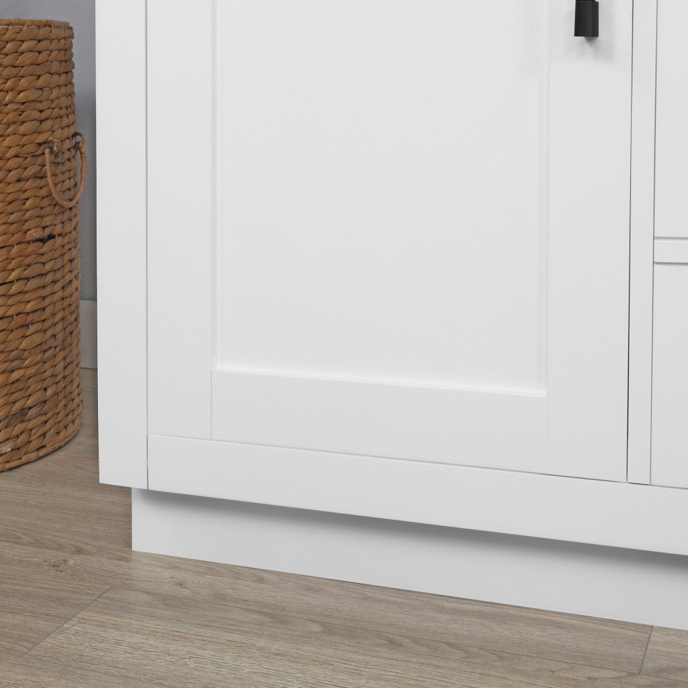 Ove Decors Bailey 48" Single Sink Vanity, White and Nickel Hardware