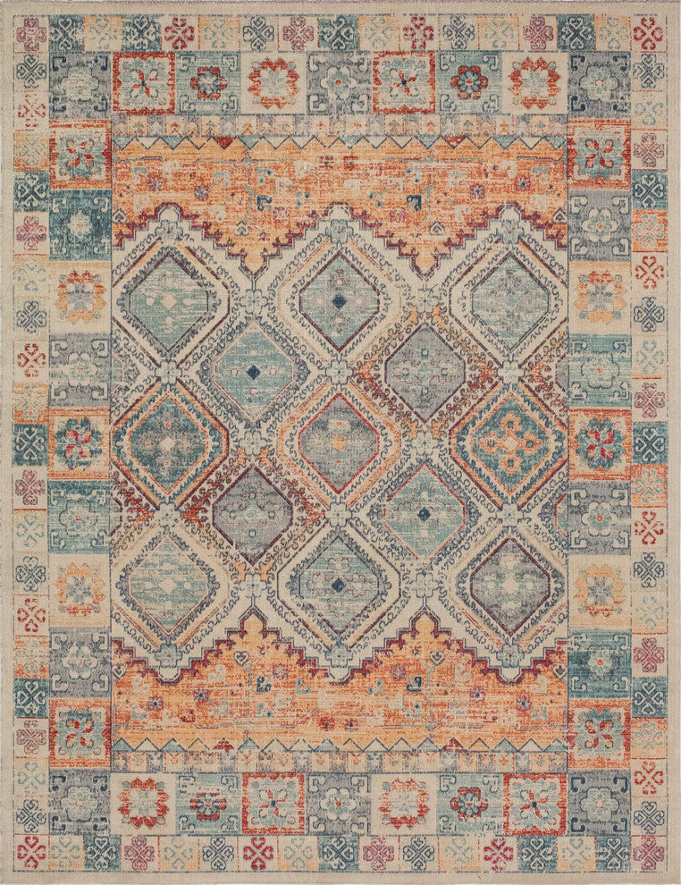 Noori Rug Low-Pile Guy Beige/Green Rug