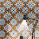 Agadir Handmade Cement Tile, Red/Yellow/Gray, Sample