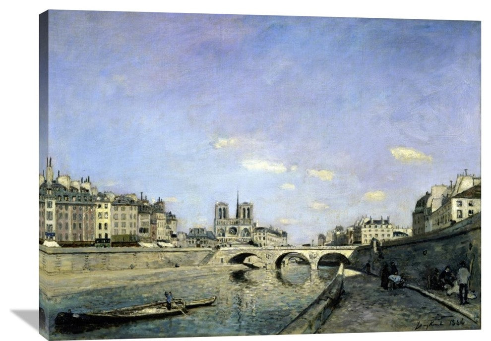 "The Seine and Notre-Dame in Paris" Artwork, 40"x29"