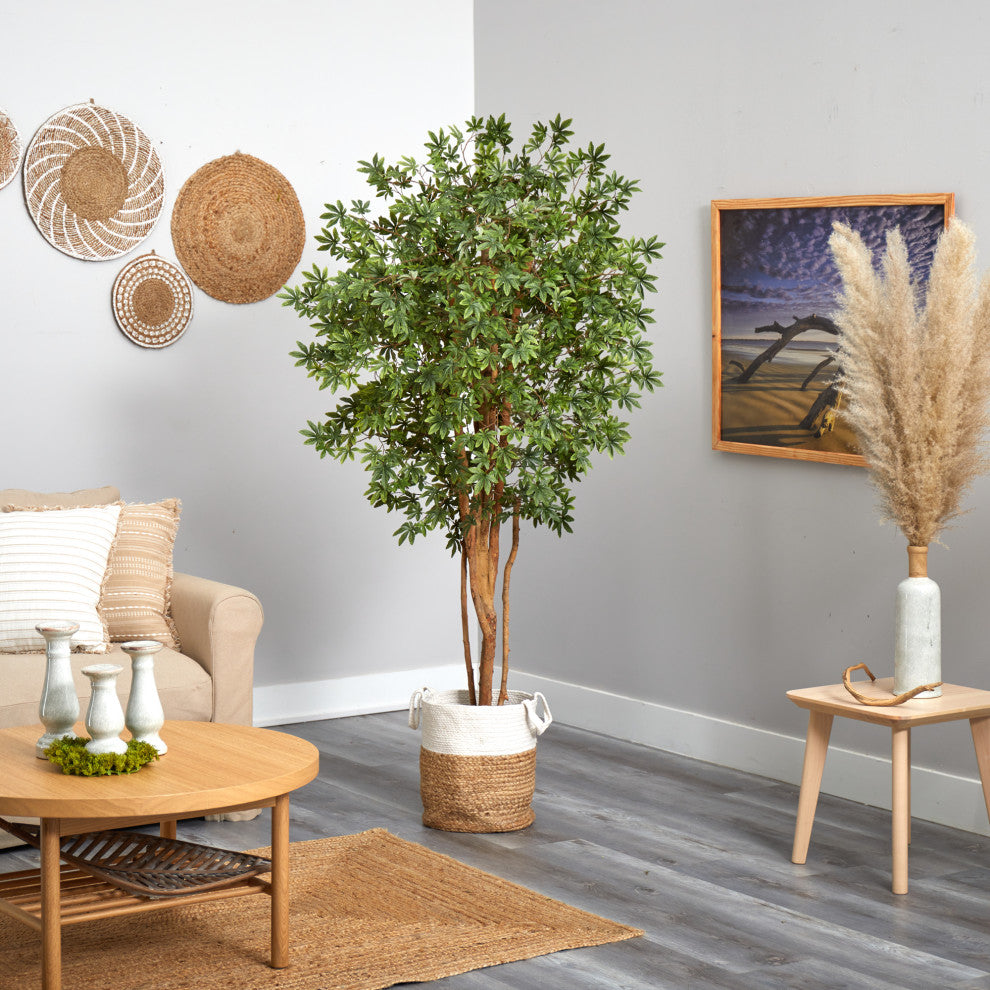 6' Japanese Maple Artificial Tree in Handmade Natural Jute and Cotton Planter