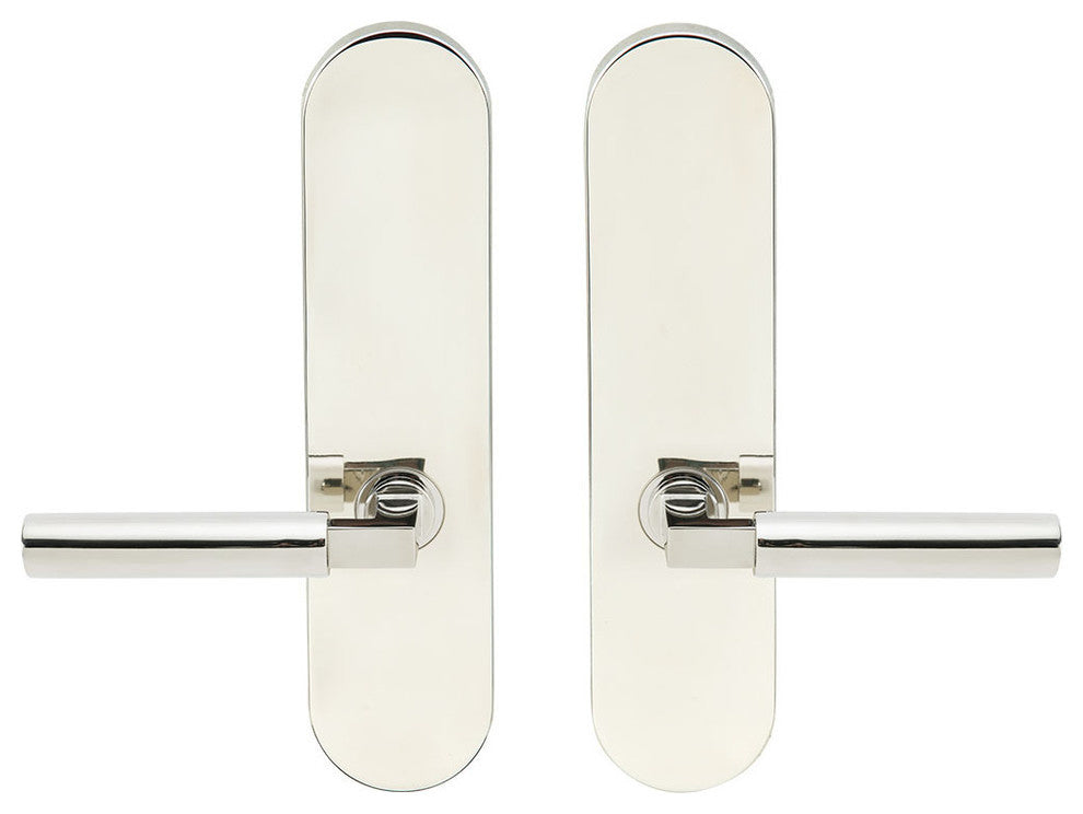 Aurora Lever, Full Dummy Tubular Pair, Left Hand, Polished Stainless Steel