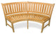 Circular Curved Teak Bench, Estate Collection