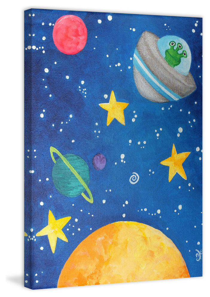 Marmont Hill, "Three Eyed Alien" by Nicola Joyner Print on Wrapped Canvas, 16x24