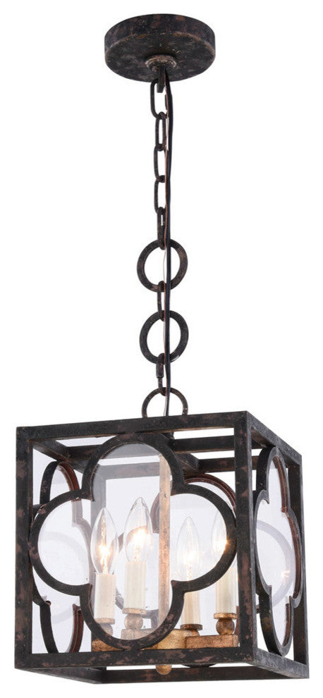 Elegant Lighting Trinity Collection Pendant, Aged Copper