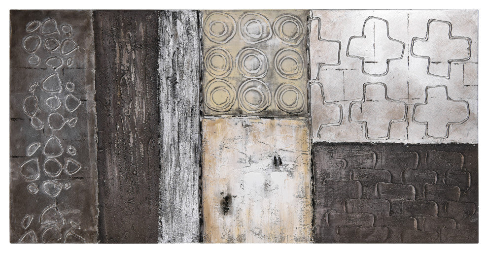 Stacked Abstract Wall Art Textured Metallic Hand Painted by Martin Edwards, Stacked 2