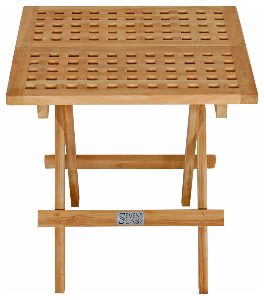 Seven Seas Teak Square Folding Picnic/Side Table
