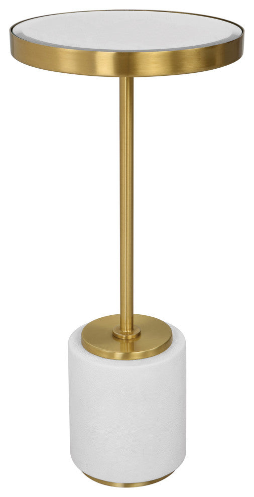 Uttermost Laurier 12 x 25" Brushed Brass Drink Table