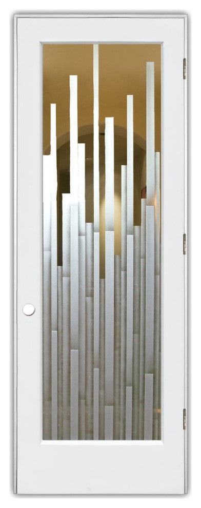 Interior Prehung Door or Interior Slab Door - Mosaics - Primed - 30" x 80" -...