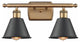Innovations 516-2W-BB-M8-BK 2-Light Bath Vanity Light, Brushed Brass