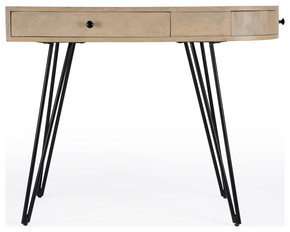 Sebastopol Reversible 2 Drawer Writing Desk, Natural