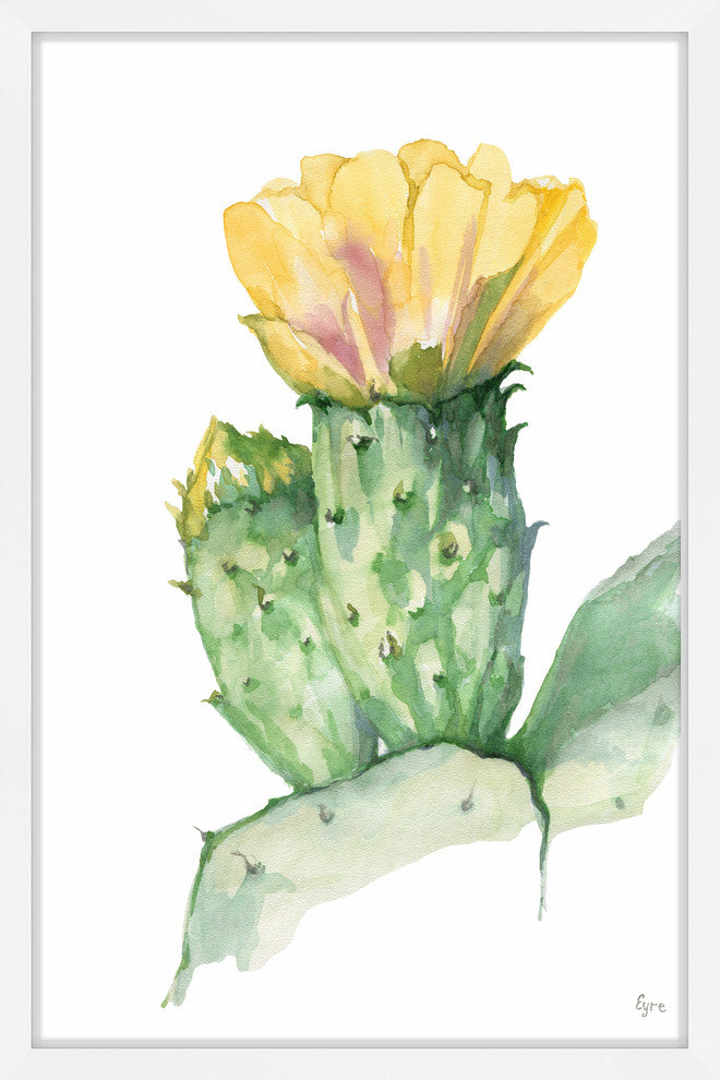 "Prickly Pear Cactus" Framed Painting Print, 12"x18"