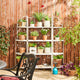 52"H 4-Tiered Metal Shelf Plant Stand, White